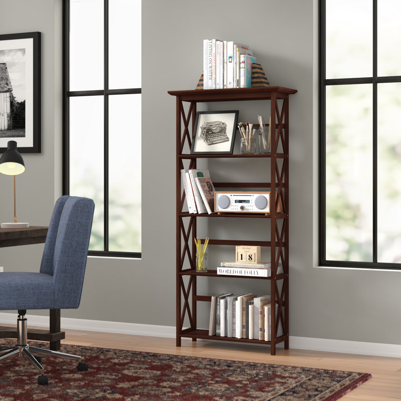 Breakwater Bay Oktay 63'' H x 29.5'' W Solid Wood Etagere Bookcase